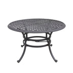 Ensemble de salle à manger rond en aluminium Torino 5 pièces avec 4 chaises pivotantes à bascule - N/A