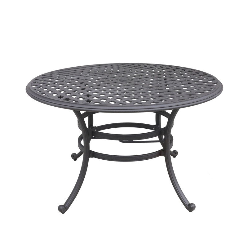 Ensemble de salle à manger rond en aluminium Torino 5 pièces avec 4 chaises pivotantes à bascule - N/A