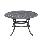 Ensemble de salle à manger rond en aluminium Torino 5 pièces avec 4 chaises pivotantes à bascule - N/A