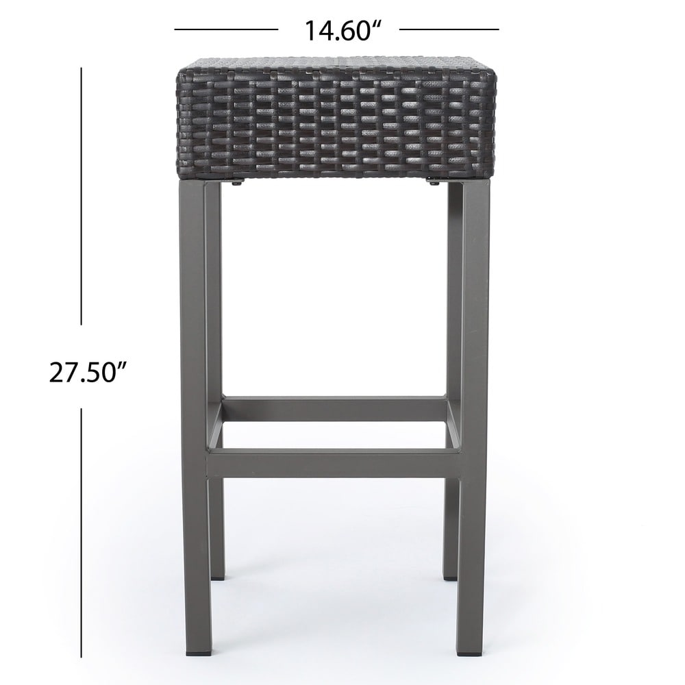 Ensemble de bar extérieur Toranto en osier multicolore par Christopher Knight Home
