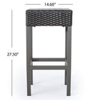 Ensemble de bar extérieur Toranto en osier multicolore par Christopher Knight Home