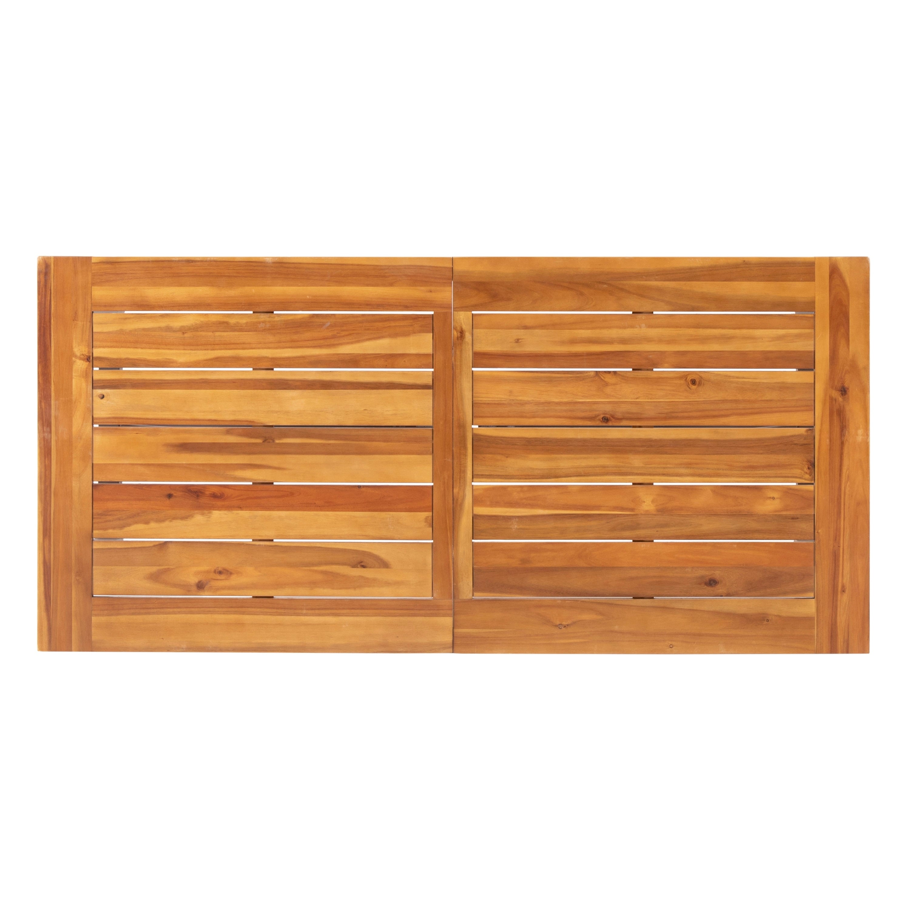 Ensemble de salle à manger d'extérieur Torrens en osier et bois d'acacia, 7 pièces, par Christopher Knight Home