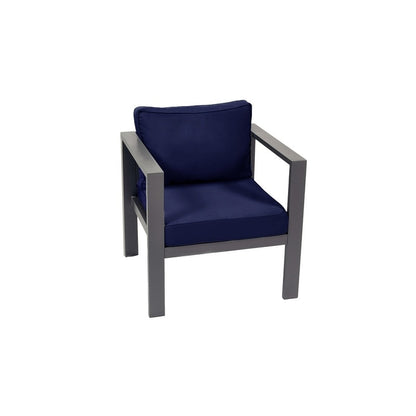 Ensemble de 4 sièges de conversation d'extérieur en aluminium Lakeview