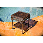 Ensemble de 2 chaises à bascule d'extérieur en osier Portside Dark Roast
