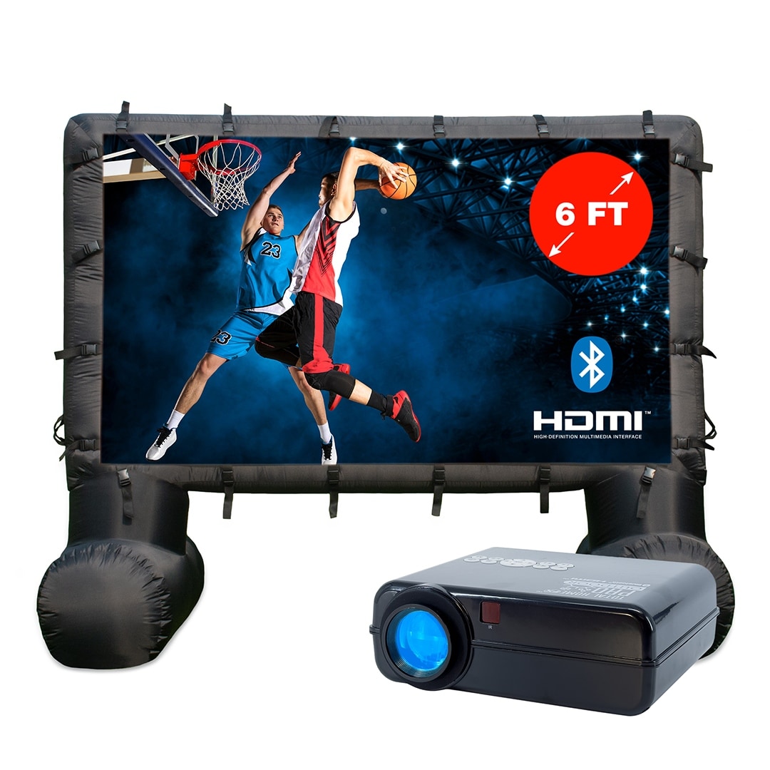 Kit de cinéma extérieur Total HomeFX 1500 lumens avec écran gonflable