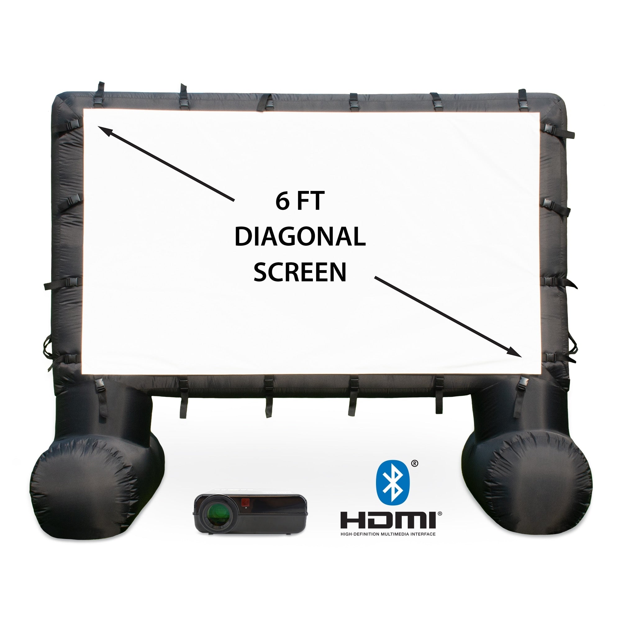Kit de cinéma extérieur Total HomeFX 1500 lumens avec écran gonflable