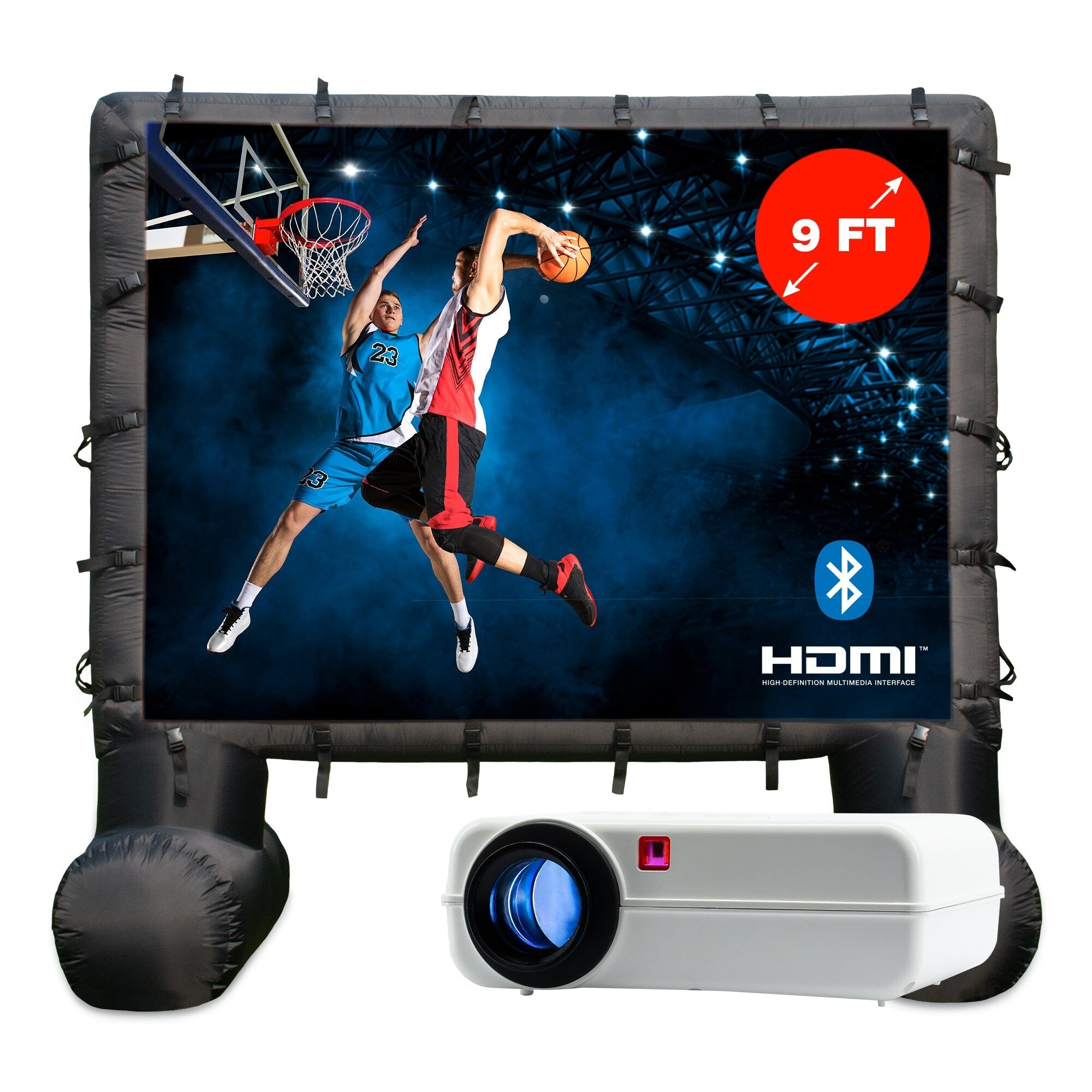 Kit de cinéma extérieur Total HomeFX 1500 lumens avec écran gonflable