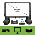 Kit de cinéma extérieur Total HomeFX 1500 lumens avec écran gonflable