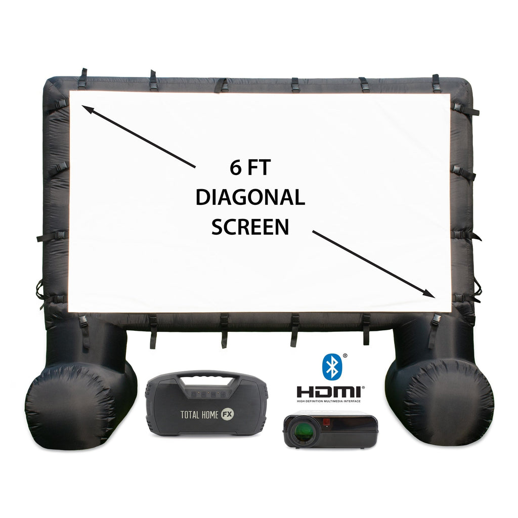 Kit de cinéma extérieur Total HomeFX 1500 lumens avec écran gonflable