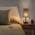 Lot de 2 lampes de table à commande tactile, lampe de chevet avec prise secteur