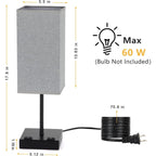 Lot de 2 lampes de table à commande tactile, lampe de chevet avec prise secteur