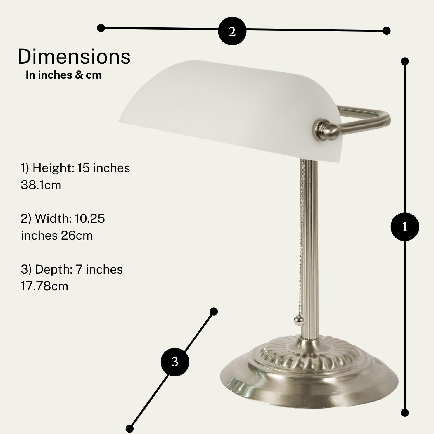 Lampe de bureau traditionnelle de banquier avec abat-jour en verre vert