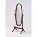Miroir de sol ovale pivotant et réglable en bois pleine longueur de GTU Furniture