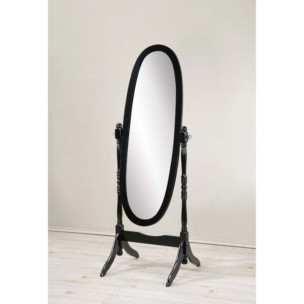 Miroir de sol ovale pivotant et réglable en bois pleine longueur de GTU Furniture