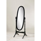 Miroir de sol ovale pivotant et réglable en bois pleine longueur de GTU Furniture