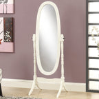 Miroir de sol ovale pivotant et réglable en bois pleine longueur de GTU Furniture
