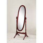 Miroir de sol ovale pivotant et réglable en bois pleine longueur de GTU Furniture