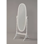 Miroir de sol ovale pivotant et réglable en bois pleine longueur de GTU Furniture