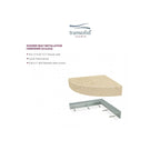 Siège de douche d'angle mural en surface solide Transolid Studio 14 po x 14 po - 14,5 x 14,25 x 3