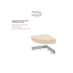Siège de douche d'angle mural en surface solide Transolid Studio 14 po x 14 po - 14,5 x 14,25 x 3