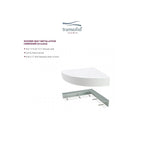 Siège de douche d'angle mural en surface solide Transolid Studio 14 po x 14 po - 14,5 x 14,25 x 3