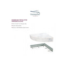 Siège de douche d'angle mural en surface solide Transolid Studio 14 po x 14 po - 14,5 x 14,25 x 3