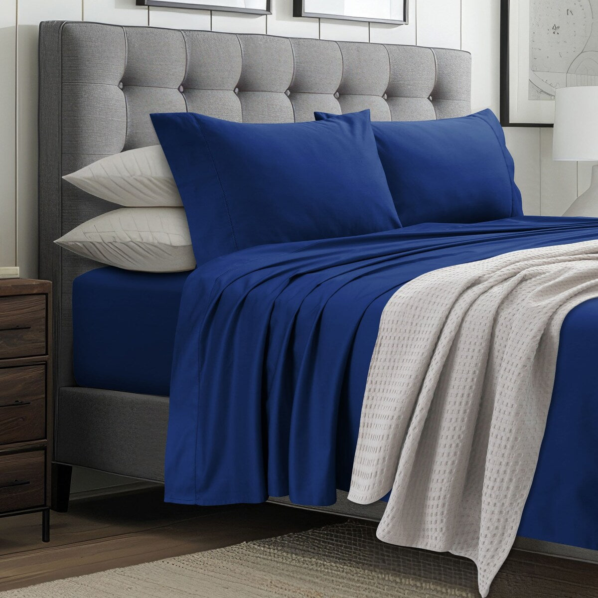 Taies d'oreiller Tribeca Living en coton égyptien 1000 fils (lot de 2)
