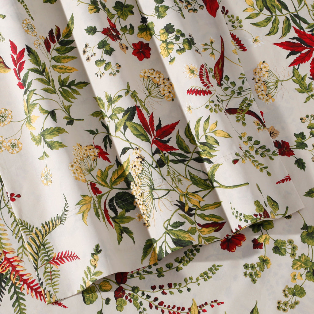 Parure de lit Tribeca Living en percale de coton à poches extra-profondes avec drap plat surdimensionné
