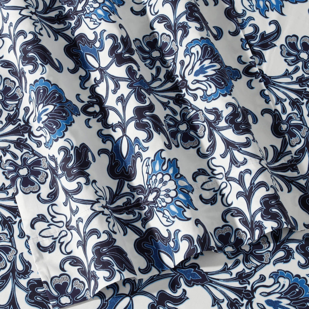 Parure de lit Tribeca Living en percale de coton à poches extra-profondes avec drap plat surdimensionné