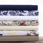 Parure de lit Tribeca Living en percale de coton à poches extra-profondes avec drap plat surdimensionné