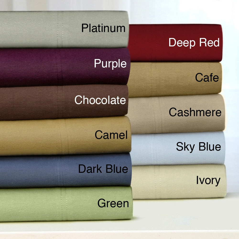Draps de lit en flanelle unie de luxe Tribeca Living
