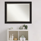 Miroir mural biseauté pour salle de bain - Cadre en bronze huilé Trio - Bronze huilé Trio