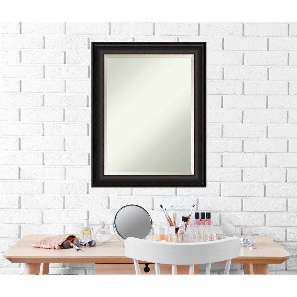 Miroir mural biseauté pour salle de bain - Cadre en bronze huilé Trio - Bronze huilé Trio
