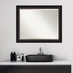 Miroir mural biseauté pour salle de bain - Cadre en bronze huilé Trio - Bronze huilé Trio