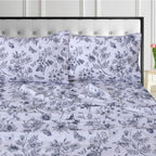 Parure de draps Tribeca Living en percale de coton biologique 400 fils avec poches extra profondes