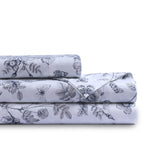 Parure de draps Tribeca Living en percale de coton biologique 400 fils avec poches extra profondes