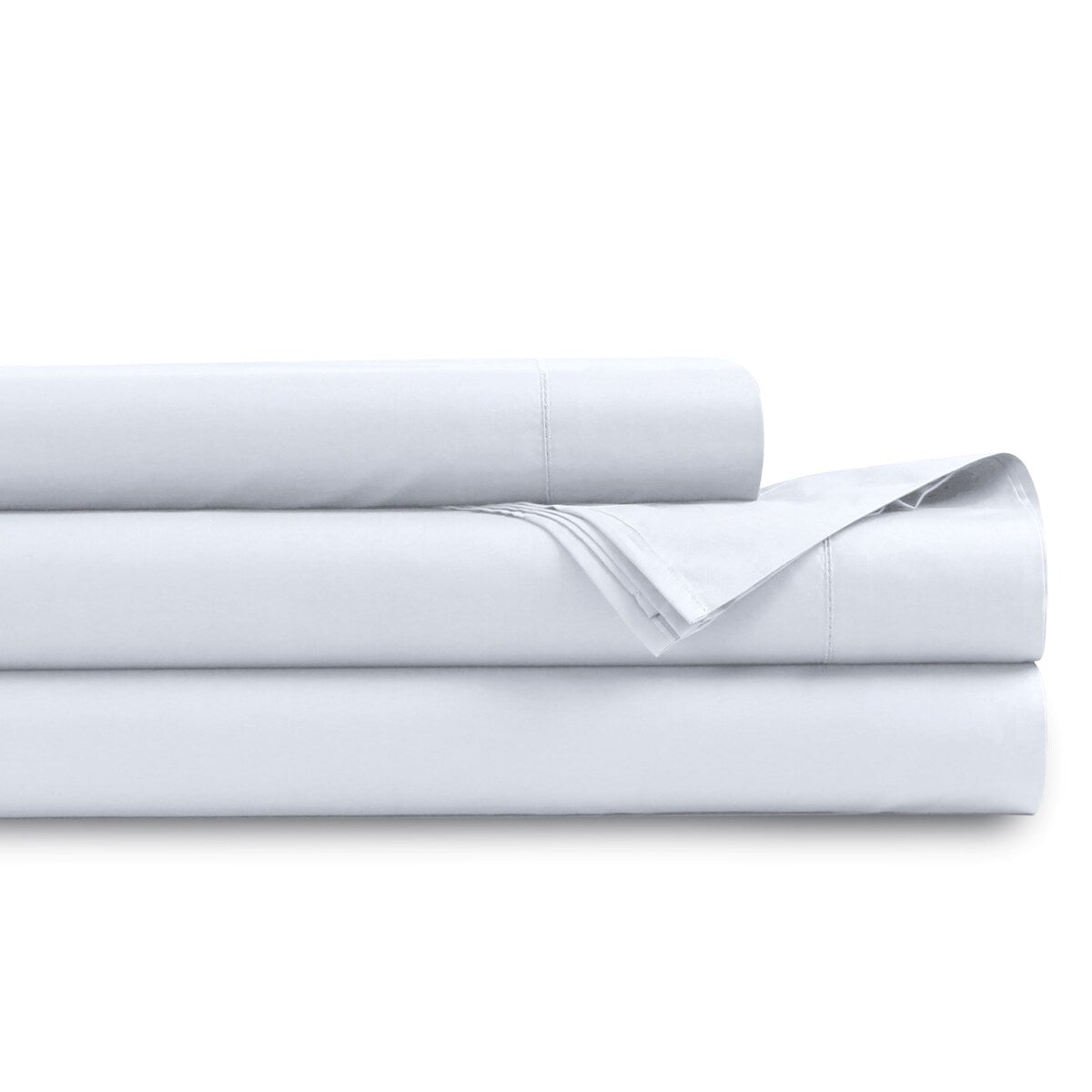 Parure de draps Tribeca Living en percale de coton biologique 400 fils avec poches extra profondes
