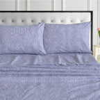 Parure de draps Tribeca Living en percale de coton biologique 400 fils avec poches extra profondes
