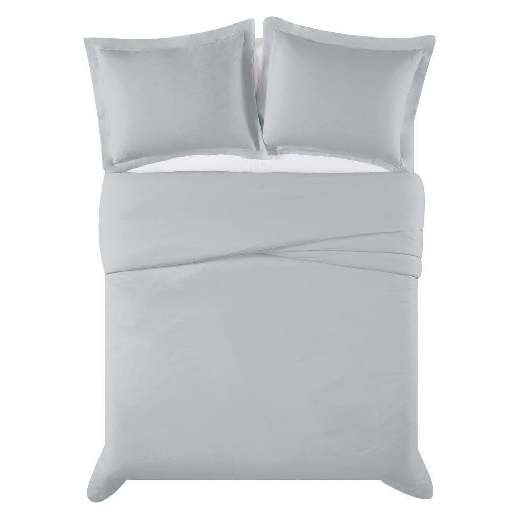 Ensemble housse de couette 3 pièces antimicrobienne Truly Calm Silver Cool