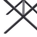 Banc de coiffeuse capitonné en similicuir avec pieds en métal en forme de X