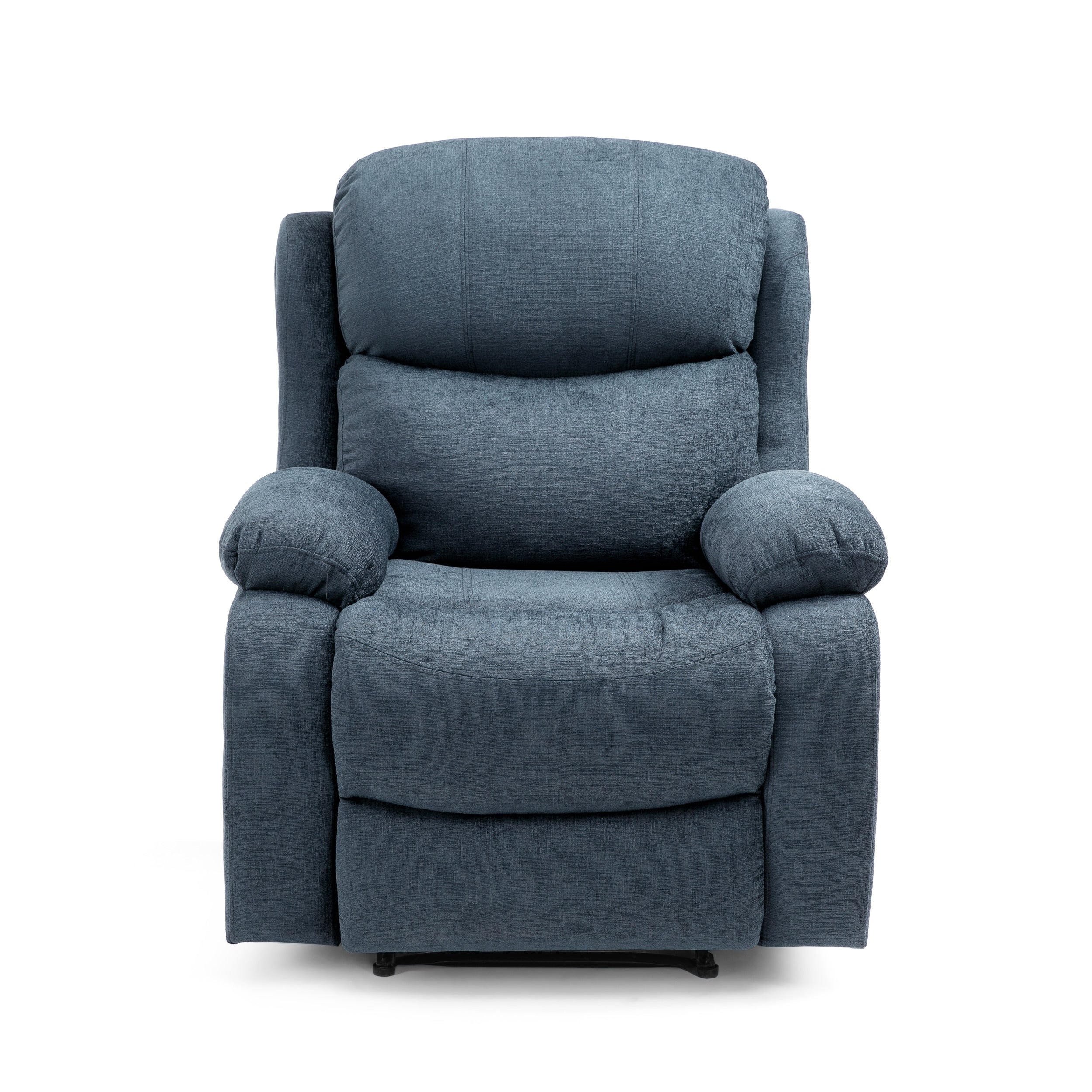 Fauteuil de massage capitonné avec chauffage, télécommande et inclinaison manuelle - 5 modes de massage, poche latérale