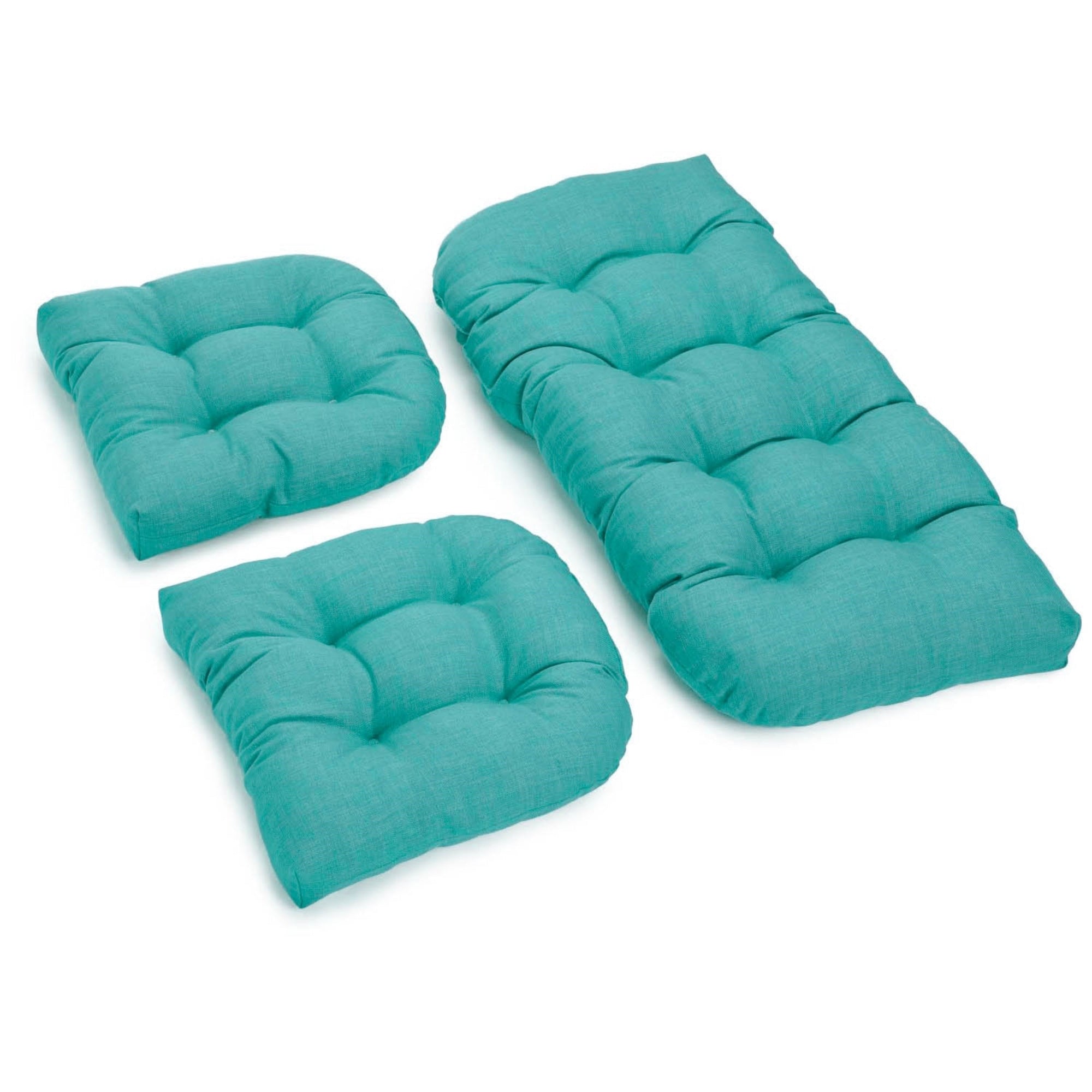 Tufted Outdoor Settee Cushion Set (Set of 3)