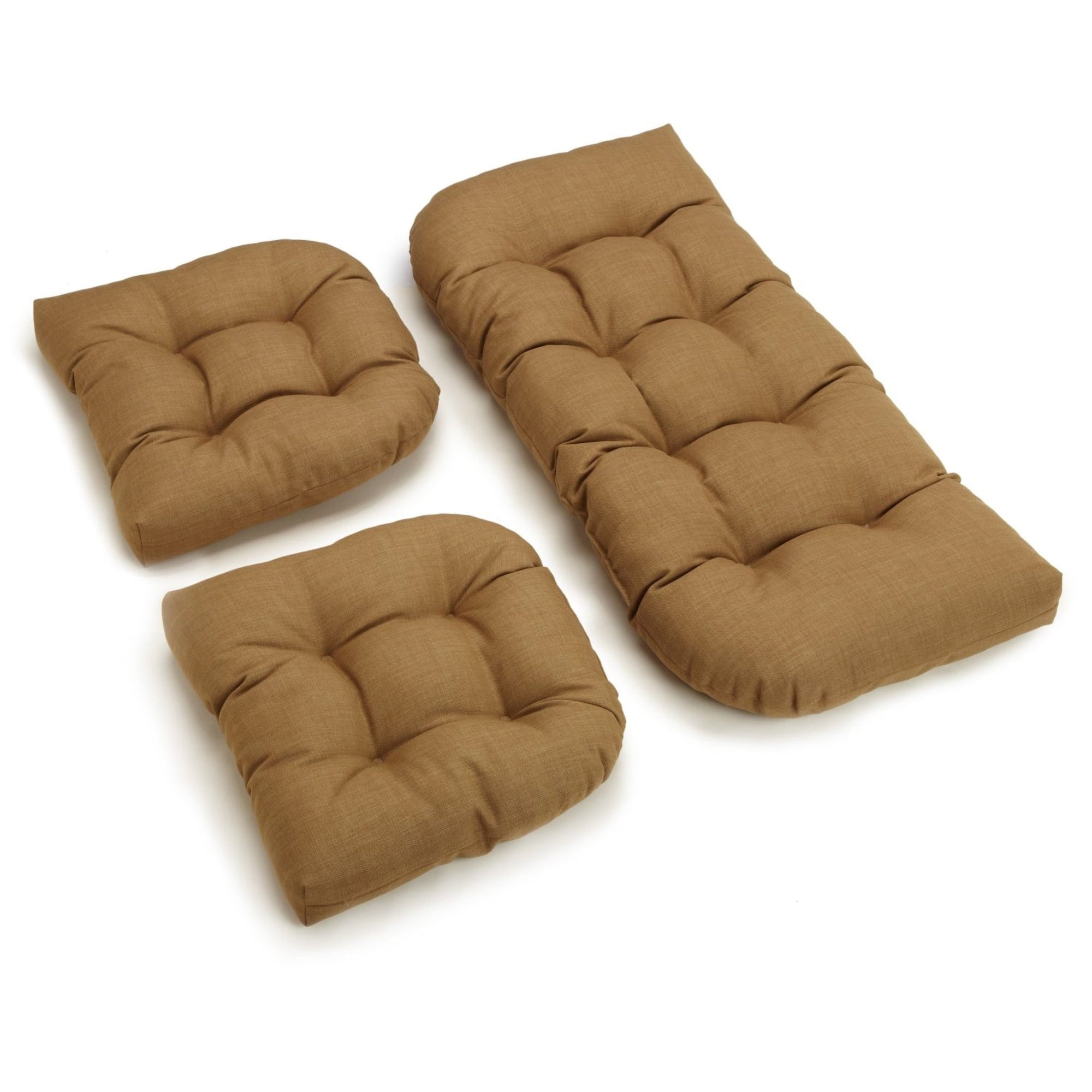 Tufted Outdoor Settee Cushion Set (Set of 3)