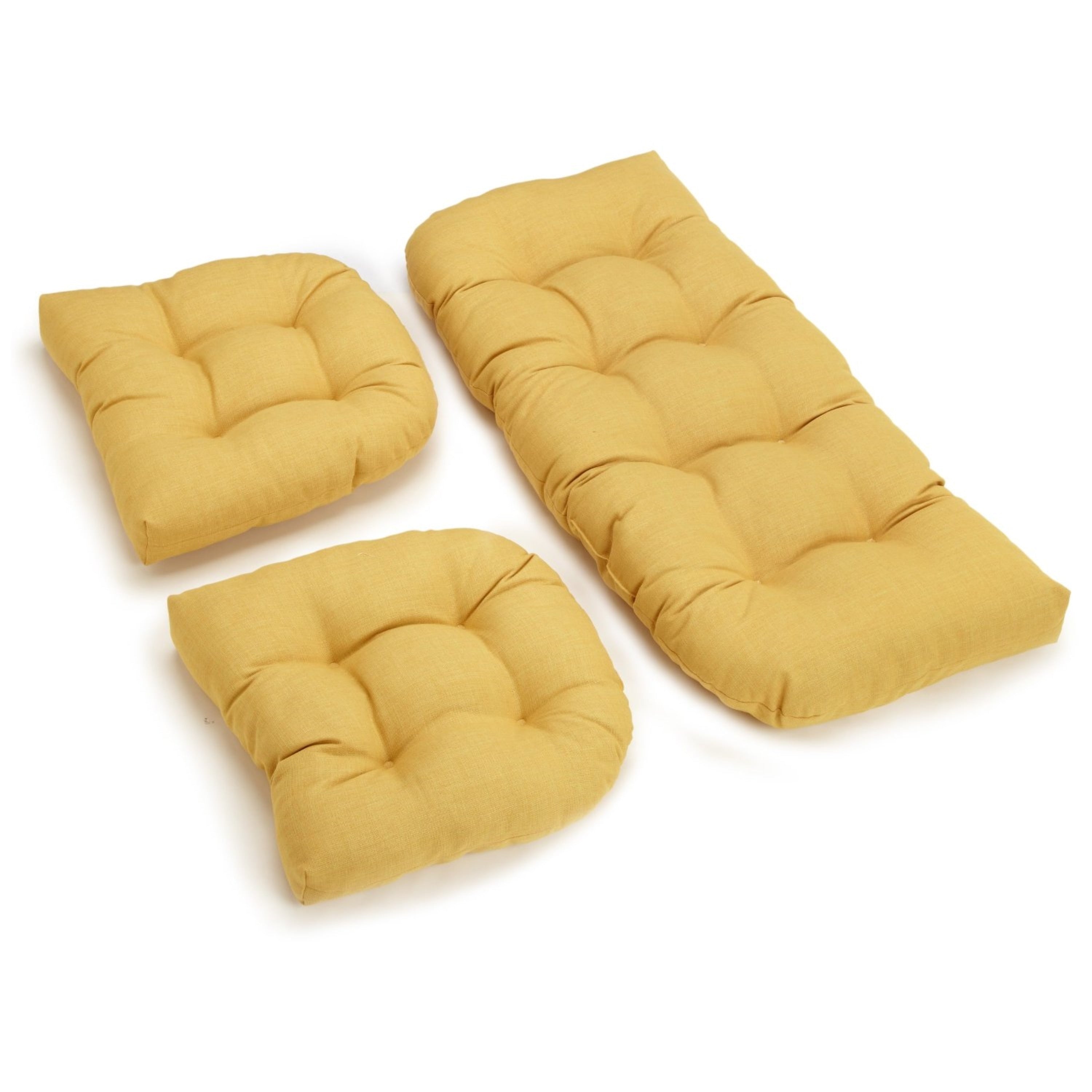 Ensemble de coussins de canapé d'extérieur touffetés (ensemble de 3)