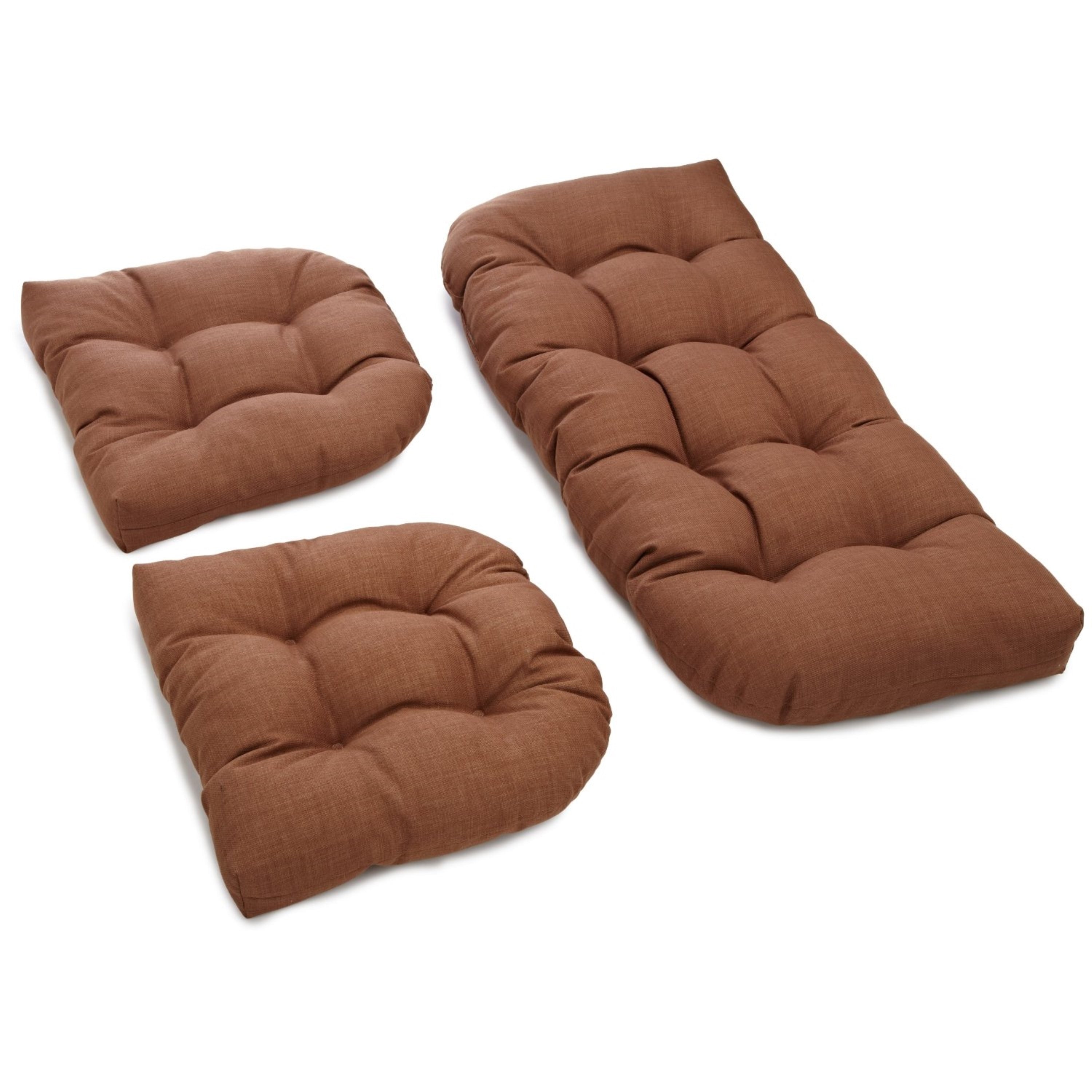 Ensemble de coussins de canapé d'extérieur touffetés (ensemble de 3)
