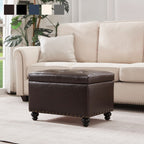 Banc ottoman de rangement capitonné, repose-pieds rectangulaire