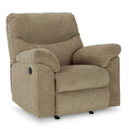 Fauteuil inclinable à bascule Tul, rembourrage en mousse de polyester, polyester brun bruyère