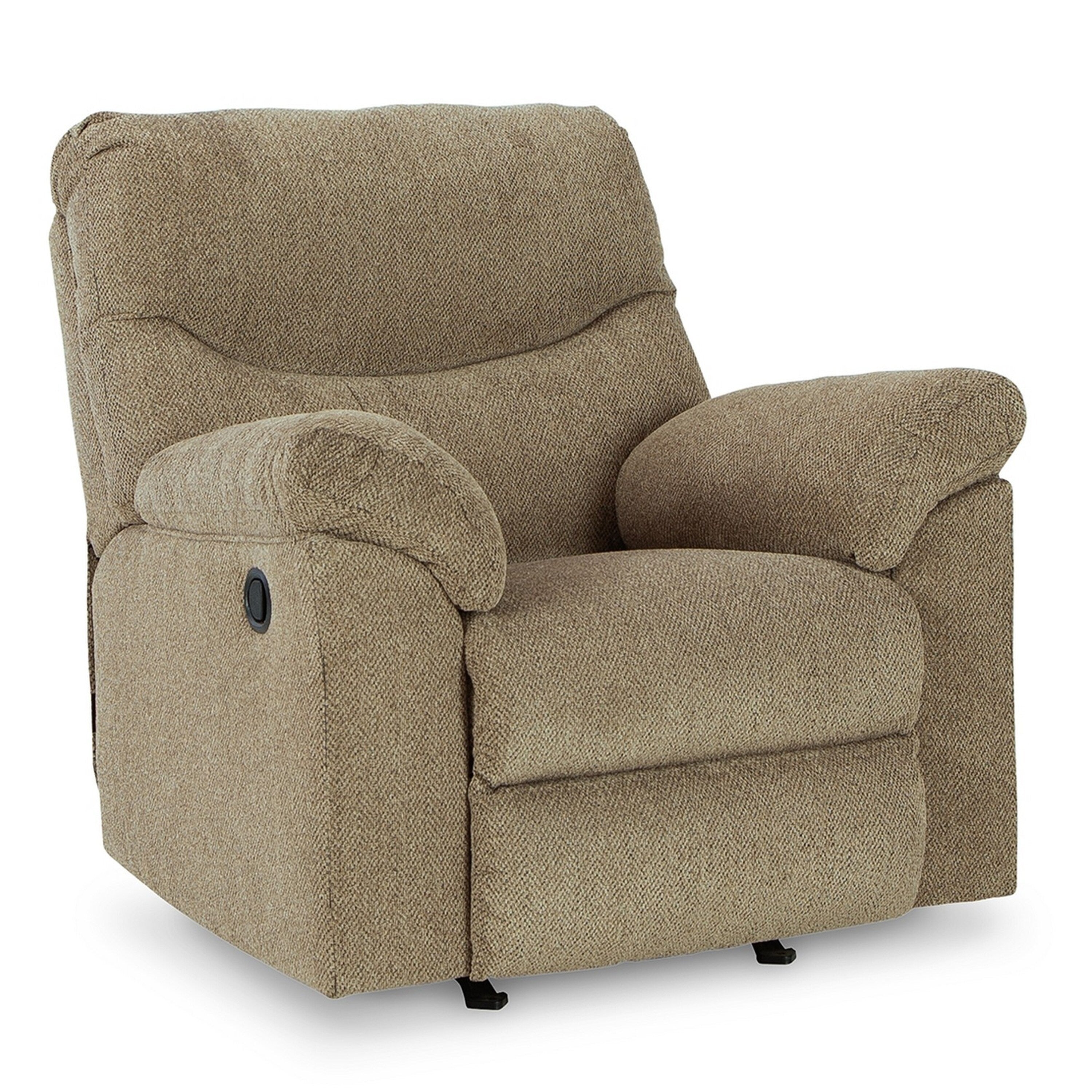 Fauteuil inclinable à bascule Tul, rembourrage en mousse de polyester, polyester brun bruyère