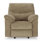 Fauteuil inclinable à bascule Tul, rembourrage en mousse de polyester, polyester brun bruyère