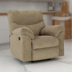 Fauteuil inclinable à bascule Tul, rembourrage en mousse de polyester, polyester brun bruyère